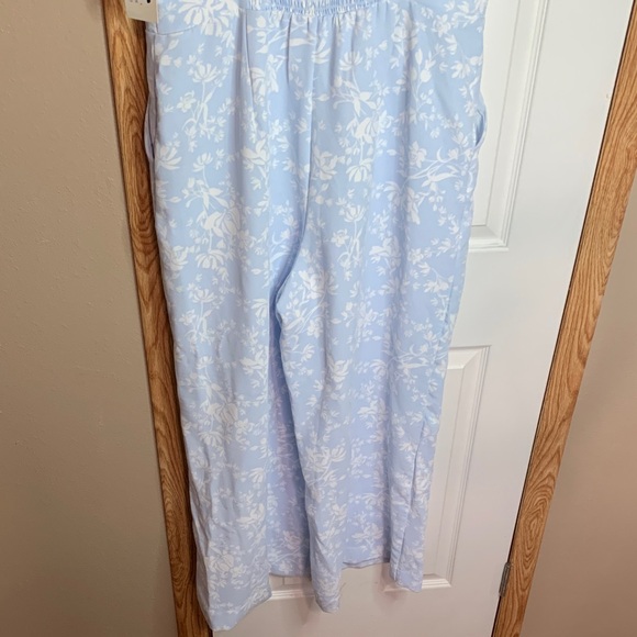 a new day Sky Blue Floral Strapless Pantsuit Spring Easter Size X Large - Picture 7 of 8